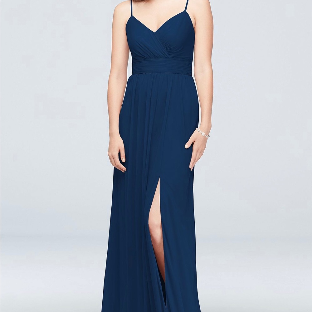 David’s Bridal Spaghetti Strap Dress - Marine